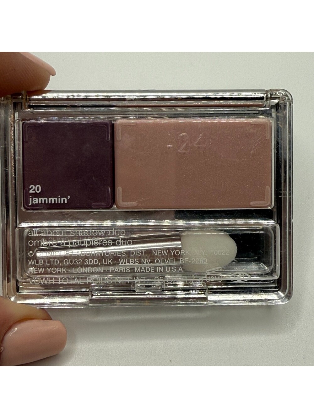 NEW Clinique All About Shadow Duo 20 JAMMIN Eye Shadow 0.05 oz Made in USA